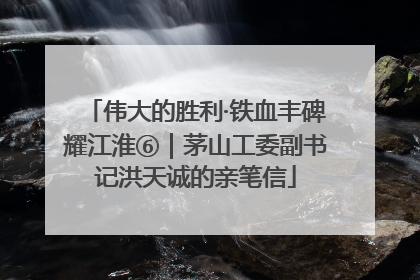 伟大的胜利·铁血丰碑耀江淮⑥｜茅山工委副书记洪天诚的亲笔信
